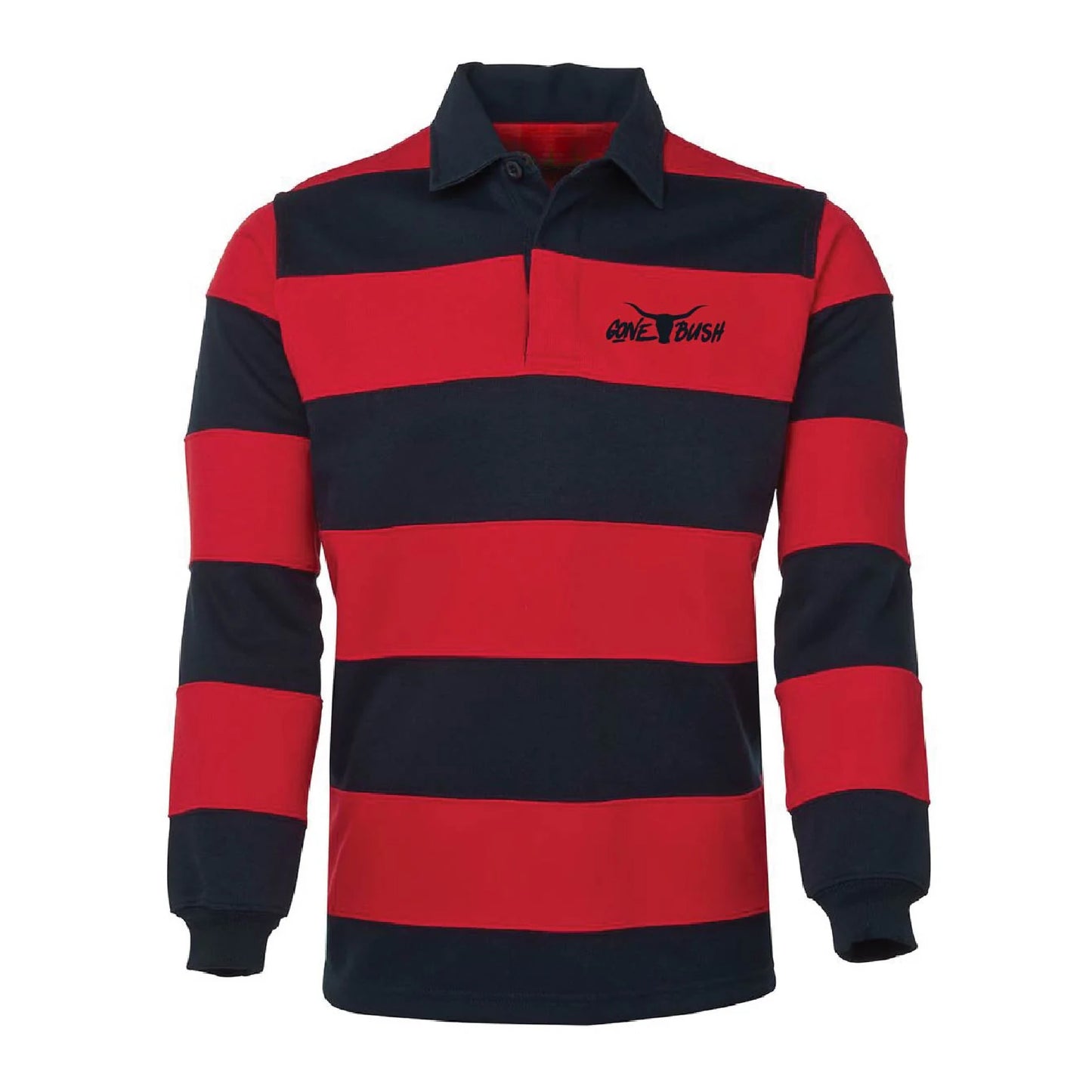 Striped Rugby- Navy/Red