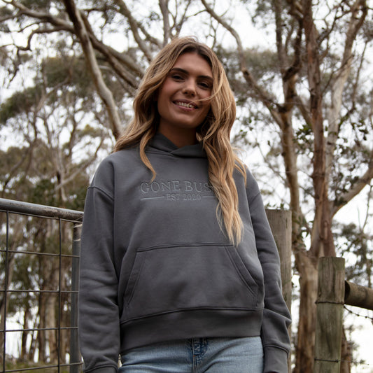 Embroidered Heritage Hoodie - Shadow