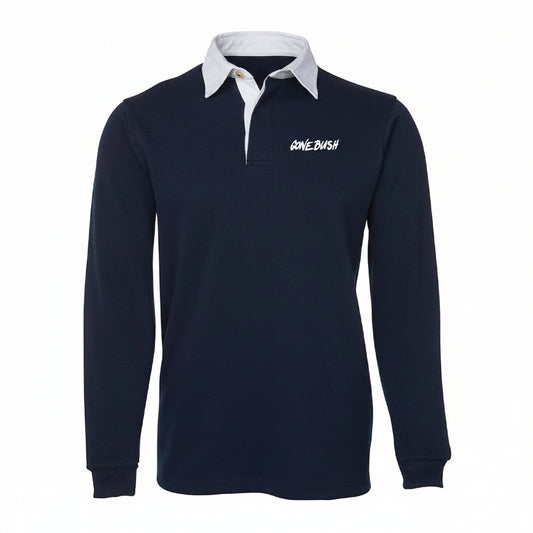 Plain Rugby - Navy/White