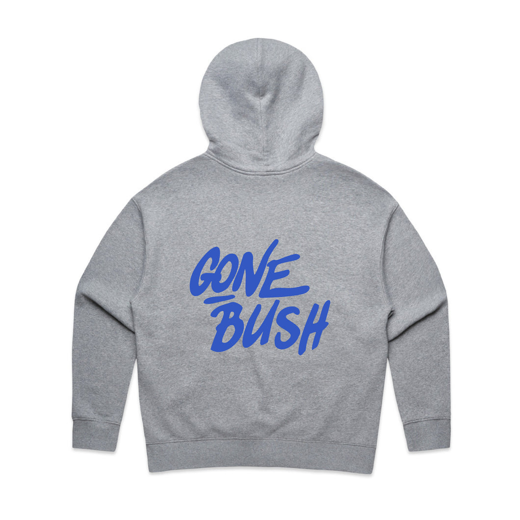 Grey/Blue Puff Print Hoodie