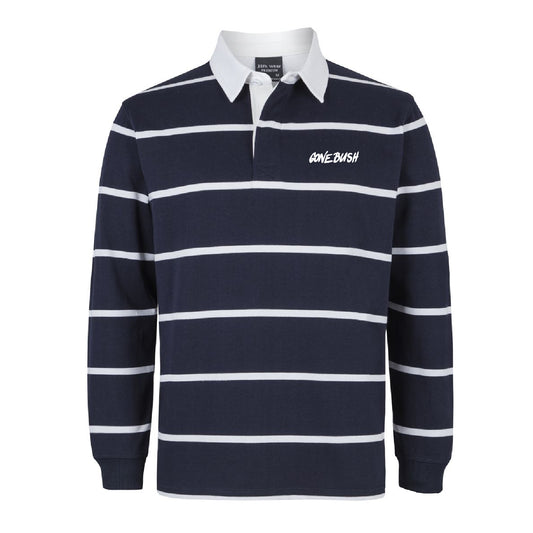 Thin Stripe Rugby - Navy/White