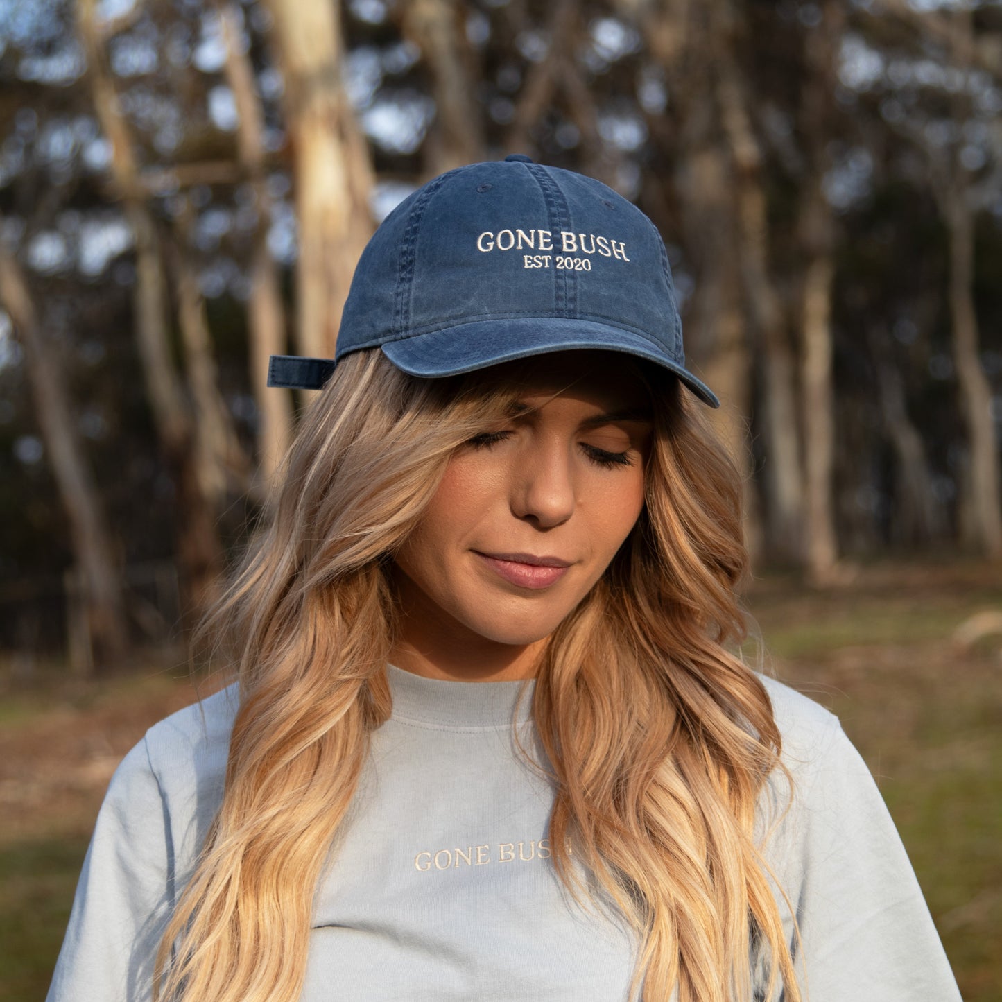 Vintage Embroidered Cap - Denim