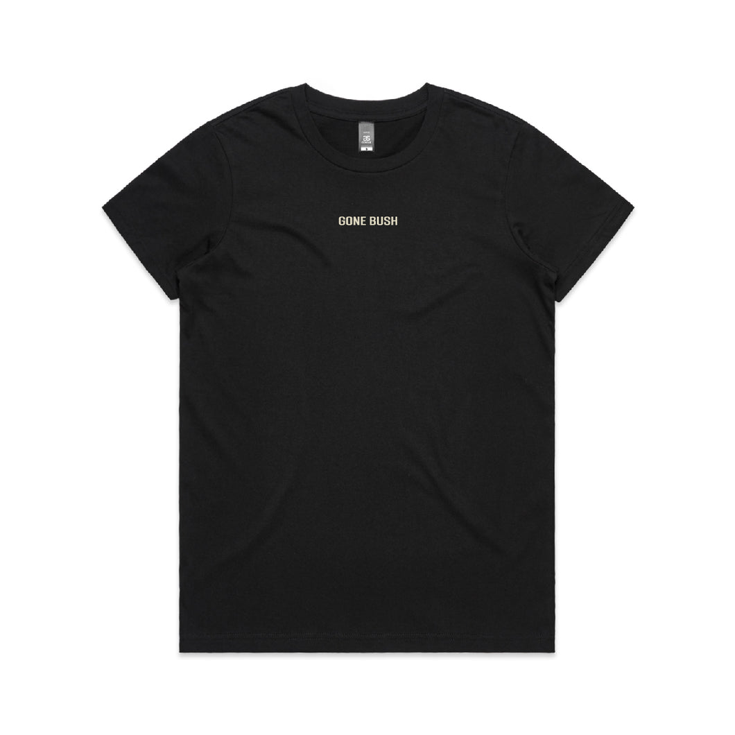 Gone Bush Beachport Puff Print Tee BLACK